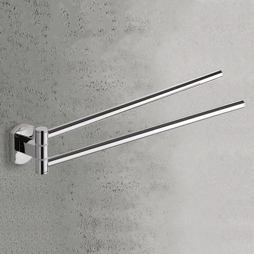 Double Swivel Towel Bar, 14 Inch, Polished Chrome Gedy ED23-13